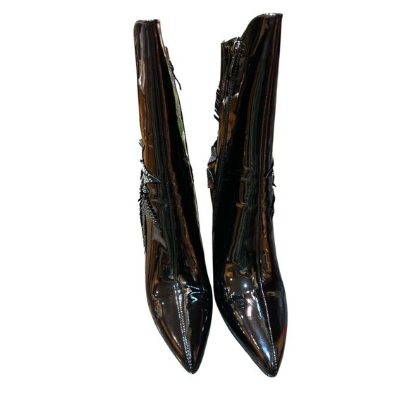 Azalea Wang Night Shift Stiletto Bootie Black‎ Size 10 - Picture 14 of 16